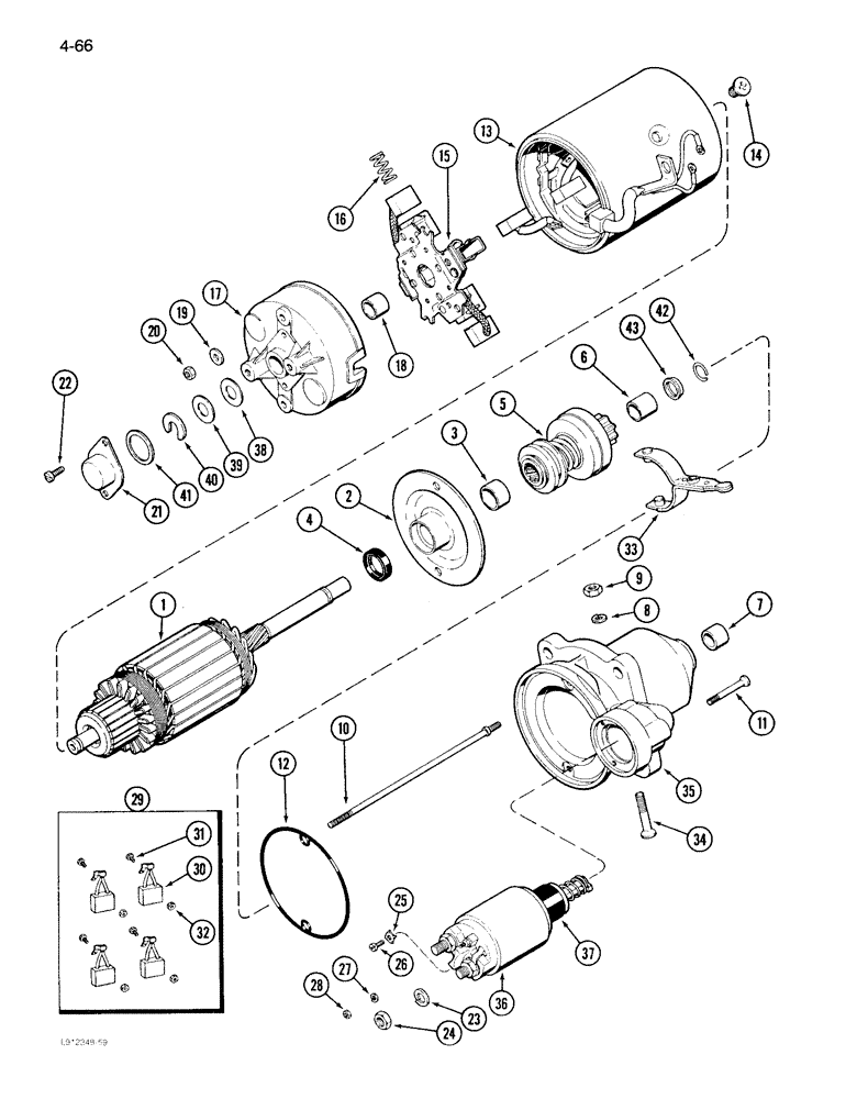 Схема запчастей Case IH 1640 - (4-66) - FEEDER REVERSER MOTOR (06) - ELECTRICAL