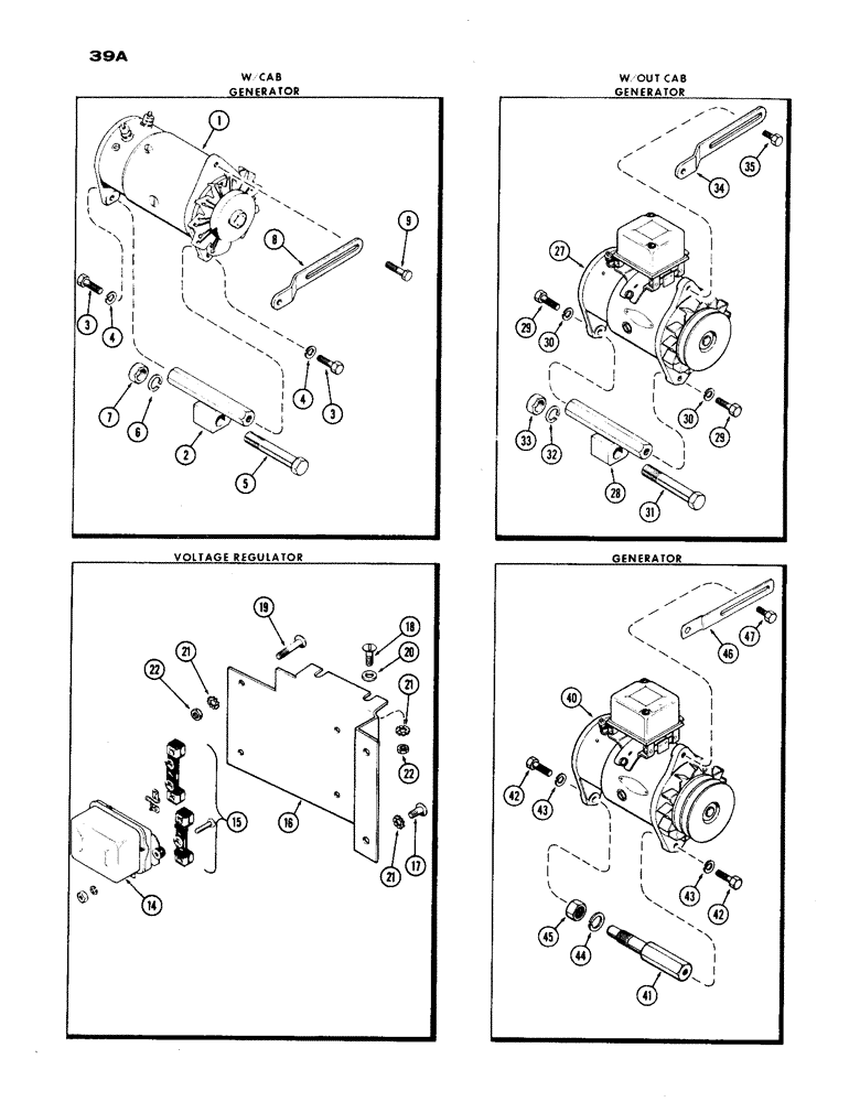 Схема запчастей Case IH 1030 - (039A) - ELECTRICAL EQUIPMENT HARDWARE, USED WITH CAB (04) - ELECTRICAL SYSTEMS