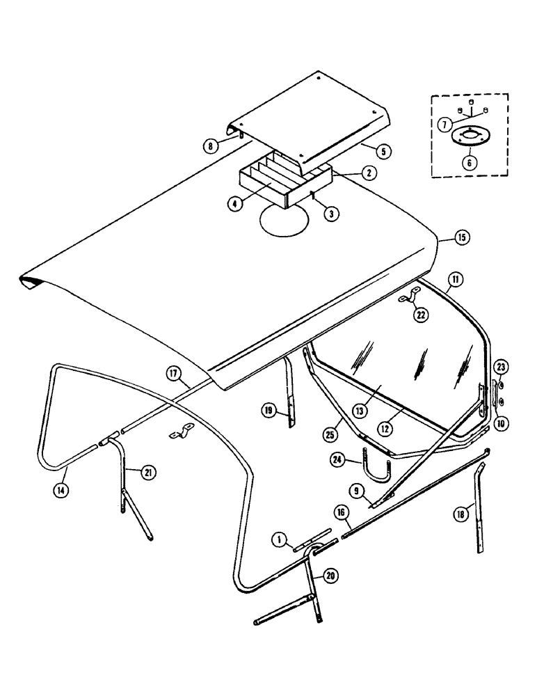 Схема запчастей Case IH 930 - (7-36) - CANOPY, REPLACES PAGE 120 (09) - CHASSIS