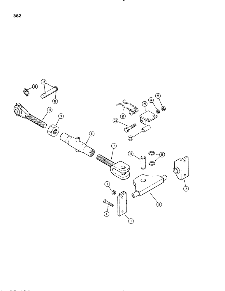 Схема запчастей Case IH 1270 - (382) - THREE POINT HITCH, TURNBUCKLE ASSEMBLY (09) - CHASSIS/ATTACHMENTS