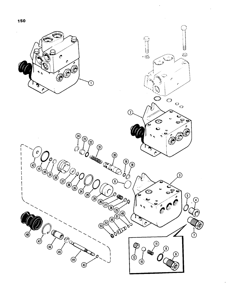 Схема запчастей Case IH 1270 - (150) - POWER ASSIST BRAKE SYSTEM, POWER ASSIST BRAKE VALVE ASSEMBLY USED WITH DIFFERENTIAL LOCK (07) - BRAKES