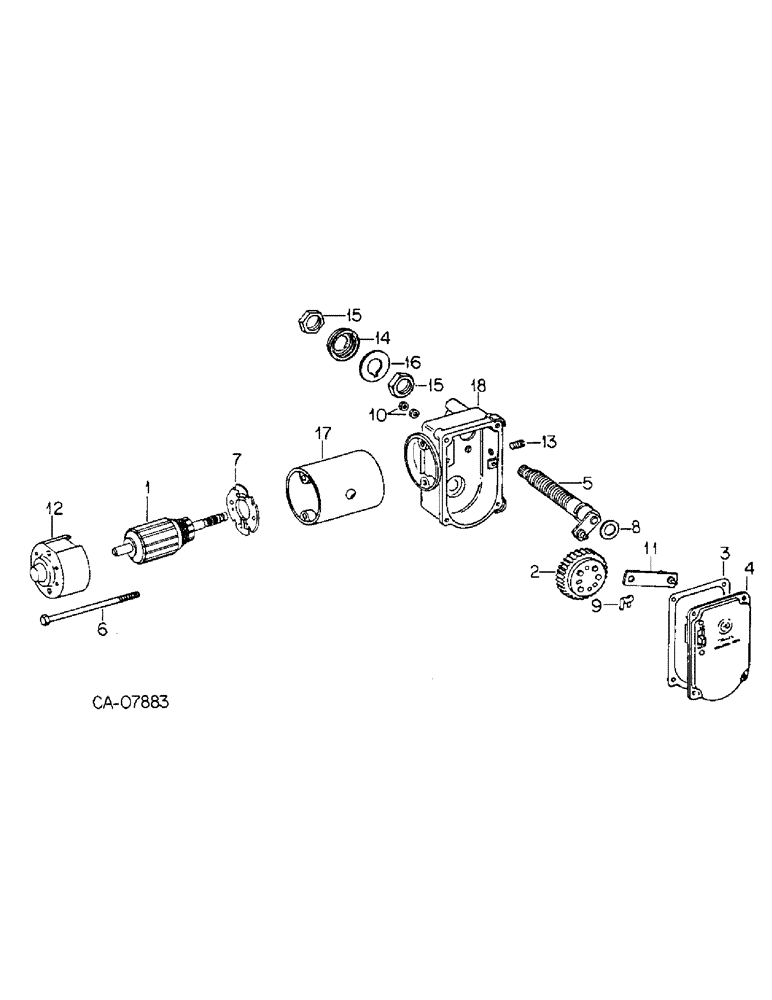 Схема запчастей Case IH 6388 - (08-28) - ELECTRICAL, REAR WINDOW WIPER MOTOR, TRACTORS WITH CAB (06) - ELECTRICAL