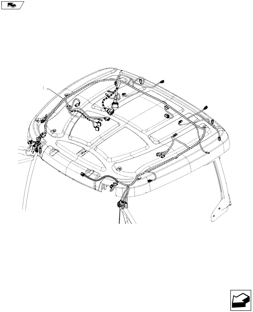 Схема запчастей Case IH PUMA 160 - (55.510.02) - HARNESS - CAB ROOF (55) - ELECTRICAL SYSTEMS