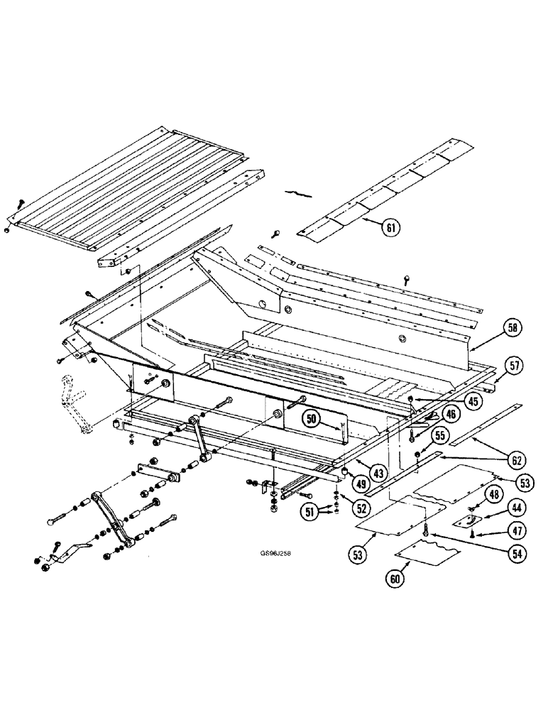 Схема запчастей Case IH 1660 - (9B-50) - CHAFFER SIEVE, (CONTD) (14) - ROTOR, CONCANVES & SIEVE