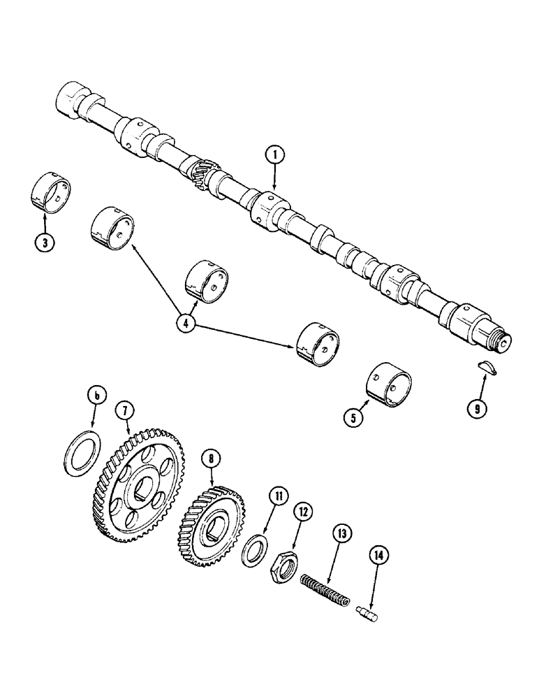 Схема запчастей Case IH 4690 - (2-036) - CAMSHAFT, 504BDTI DIESEL ENGINE (02) - ENGINE