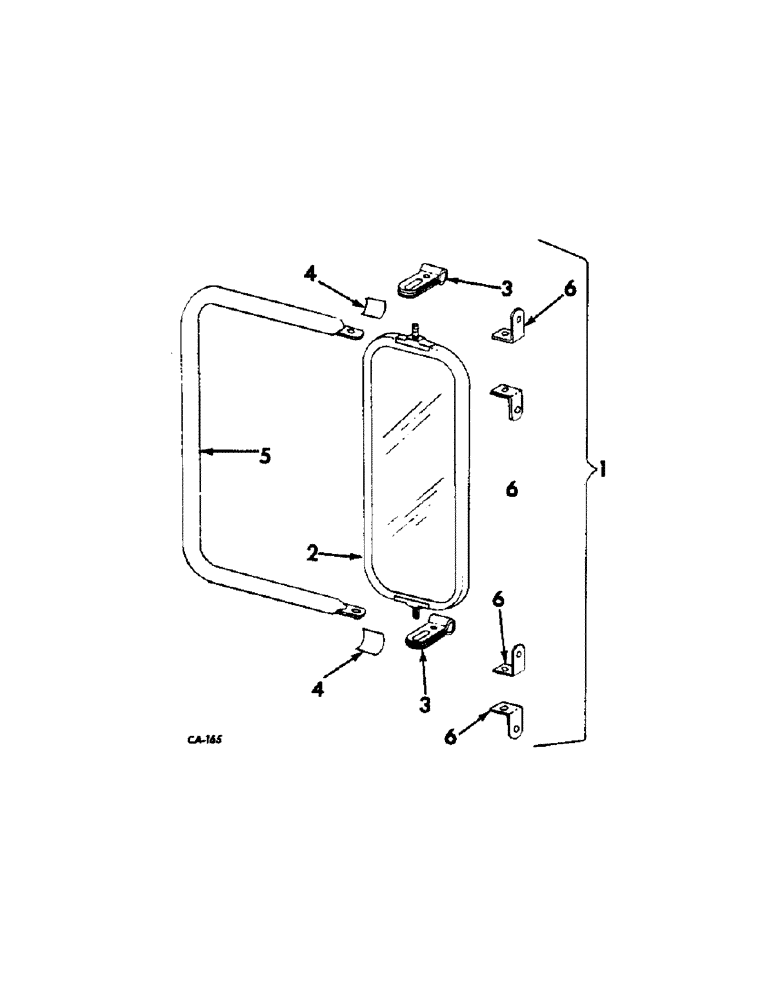 Схема запчастей Case IH 21206 - (N-17) - PARTS ACCESSORIES AND ATTACHMENTS, REAR VIEW MIRROR Accessories & Attachments