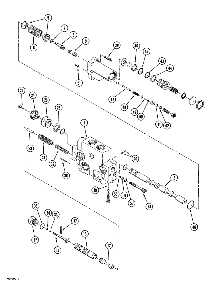 Схема запчастей Case IH 9380 QUADTRAC - (8-040) - HYDRAULIC REMOTE VALVE SECTION, FIRST, SECOND, THIRD OR FOURTH SECTIONS WITH FLOAT ONLY (08) - HYDRAULICS