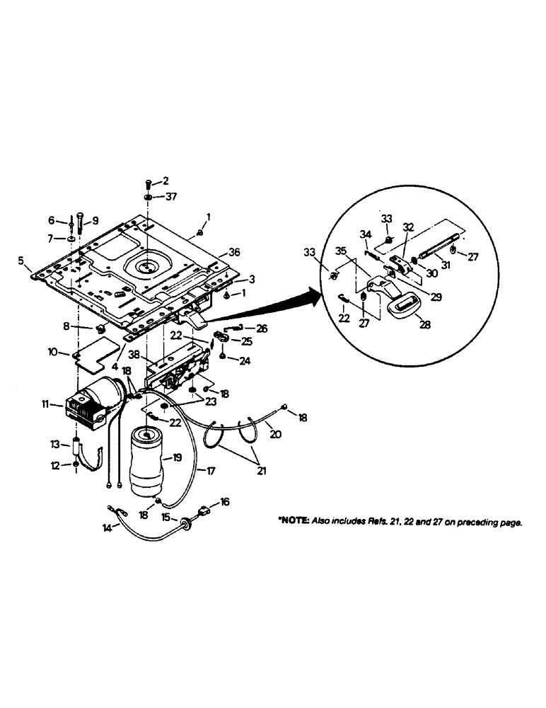 Схема запчастей Case IH 9130 - (01-28) - SEAT ASSEMBLY, COMPRESSOR AND MOUNTING (10) - CAB