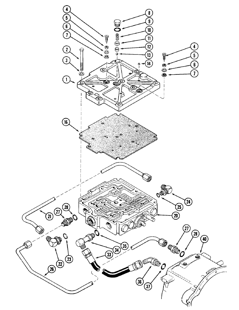 Схема запчастей Case IH 4890 - (8-270) - TRANSMISSION CONTROL VALVE SYSTEM (08) - HYDRAULICS