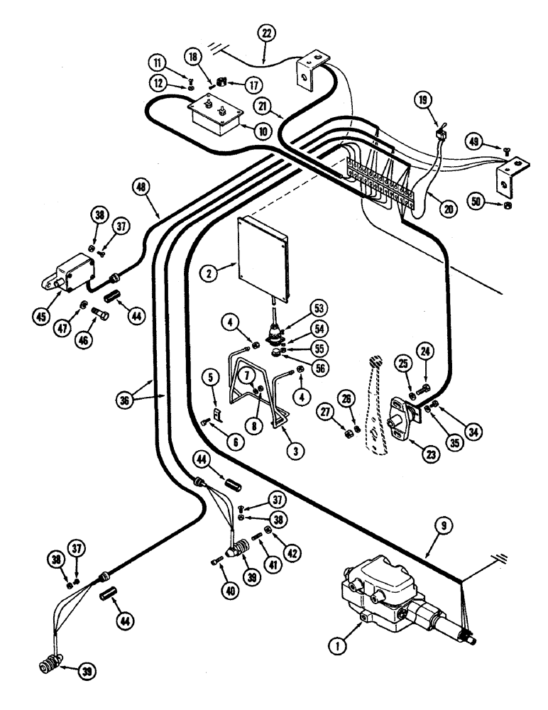 Схема запчастей Case IH 4890 - (4-128) - ELECTRIC HITCH WIRING, P.I.N. 8860450 AND AFTER (04) - ELECTRICAL SYSTEMS