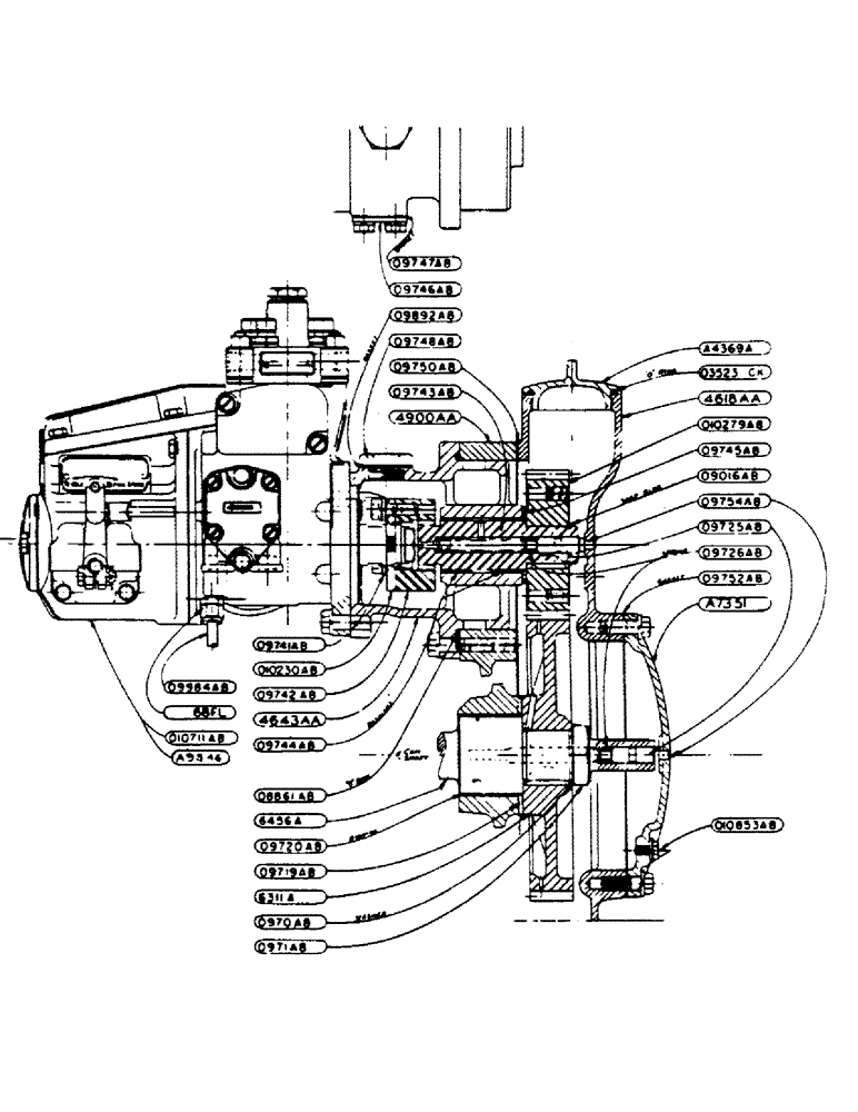 Схема запчастей Case IH 400-SERIES - (064) - POWRCEL DIESEL ENGINE, SINGLE PLUNGER FUEL PUMP AND DRIVE ASSEMBLY (02) - ENGINE