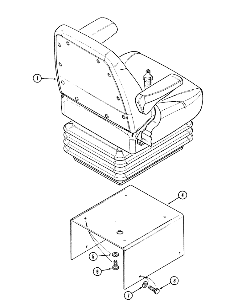 Схема запчастей Case IH 2594 - (9-074) - CLOTH SEAT, AIR SUSPENSION (09) - CHASSIS/ATTACHMENTS