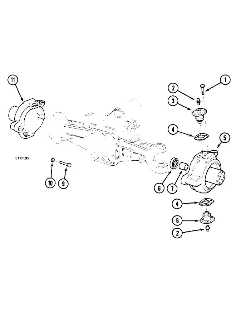 Схема запчастей Case IH 2150 - (6-088[C]) - STEERING KNUCKLE - MFD, 2150, MID MODELS (06) - POWER TRAIN