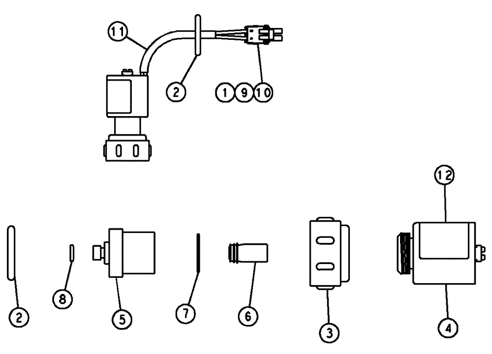 Схема запчастей Case IH SPX3320 - (12-046) - SOLENOID, AIM, WILGER 150P (06) - ELECTRICAL