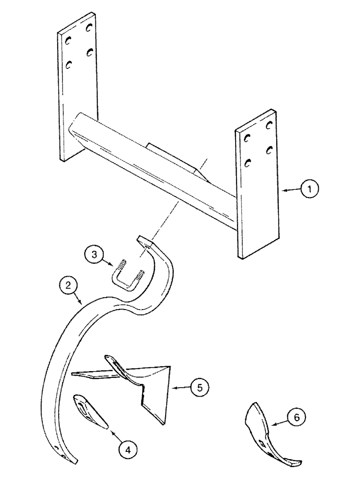 Схема запчастей Case IH 485 - (9-09) - CENTER SHANK ATTACHMENT, 6 INCH SWEEP (09) - CHASSIS/ATTACHMENTS