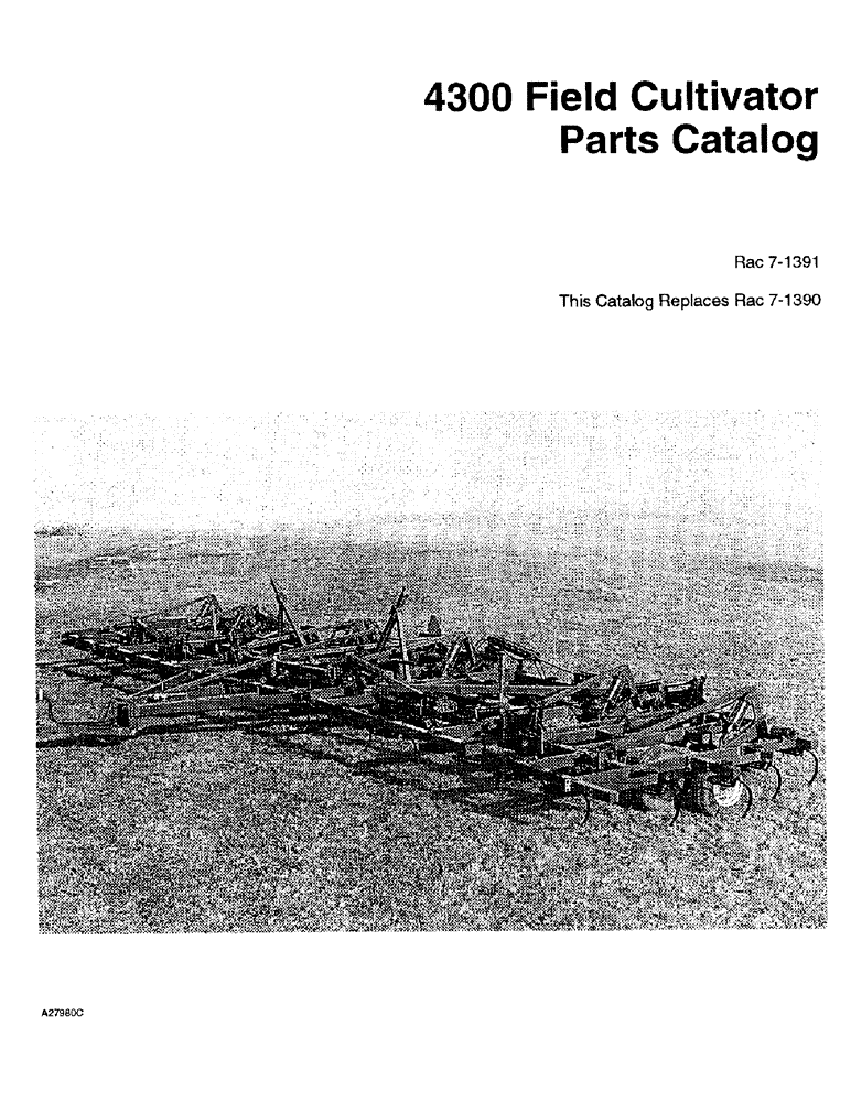 Схема запчастей Case IH 4300 - (1-001) - 4300 FIELD CULTIVATOR PARTS CATALOG (00) - PICTORIAL INDEX