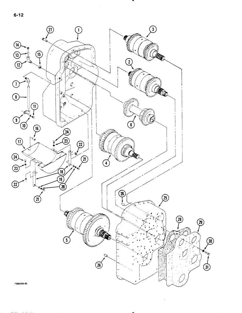 Схема запчастей Case IH 9130 - (6-12) - TRANSMISSION (06) - POWER TRAIN