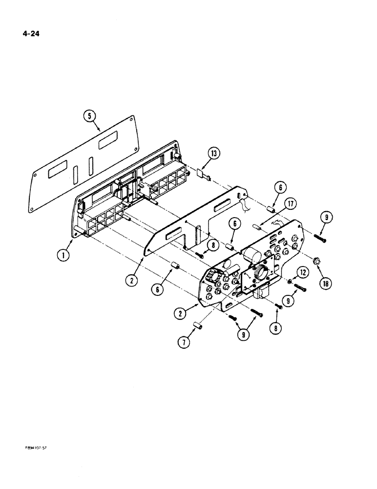 Схема запчастей Case IH 9180 - (4-24) - DASH INSTRUMENT CLUSTER (04) - ELECTRICAL SYSTEMS