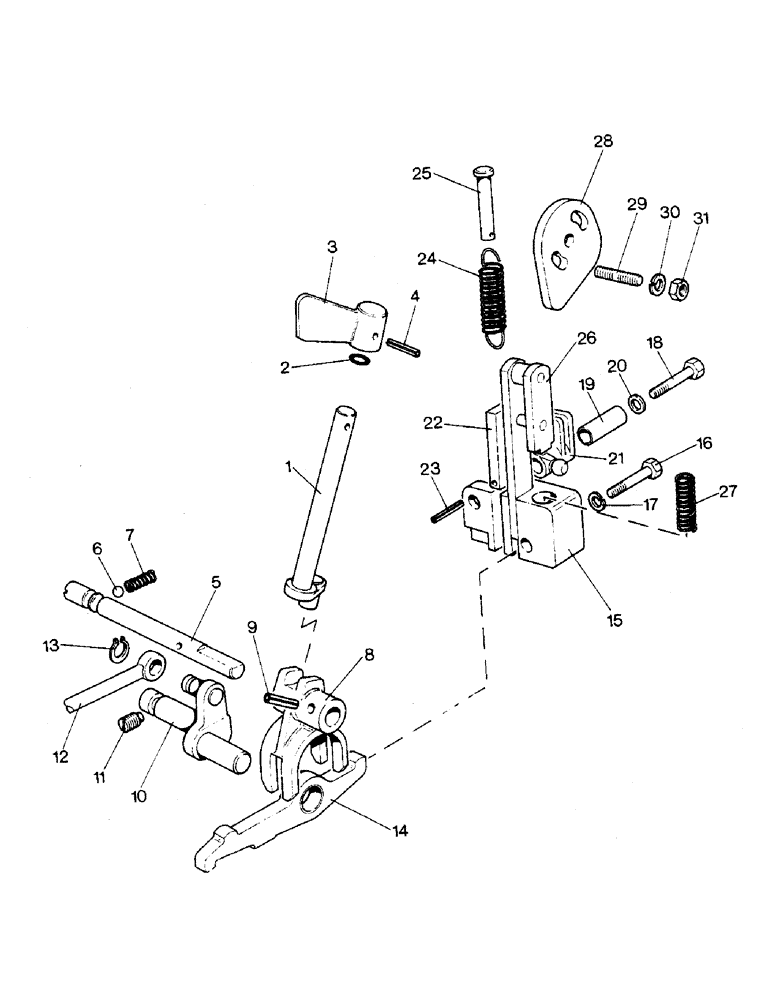 Схема запчастей Case IH 1390 - (K-10) - SELECTOR CONTROL MECHANISM (07) - HYDRAULICS