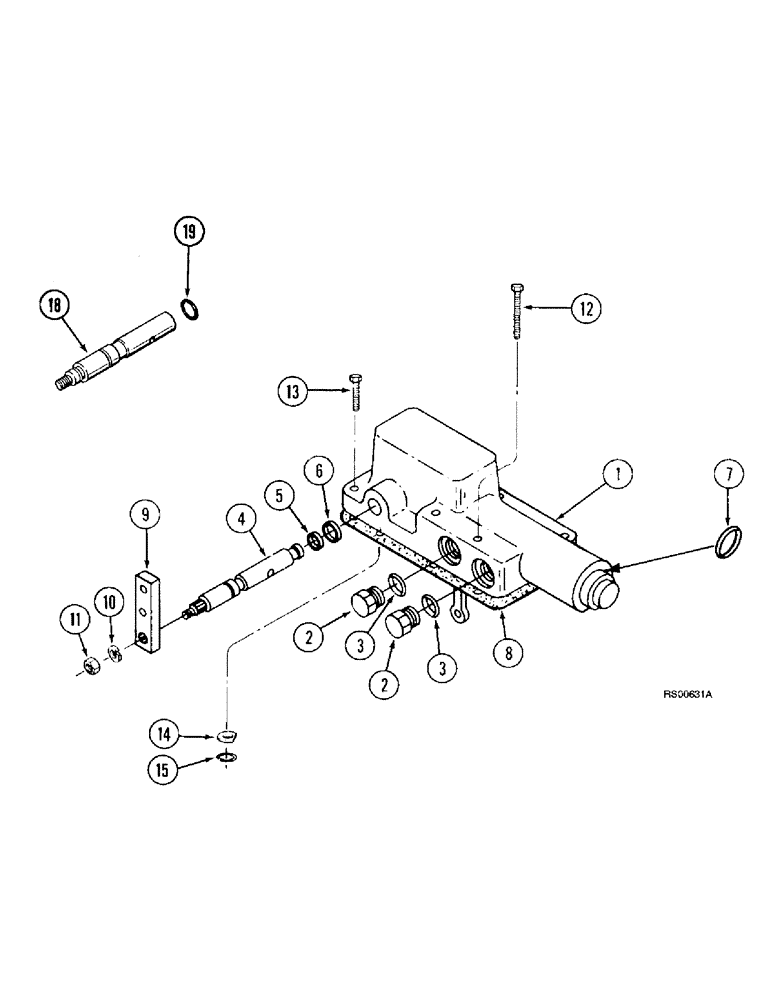 Схема запчастей Case IH 1680 - (6-34) - HYDROSTATIC PUMP, CONTROL VALVE (03) - POWER TRAIN