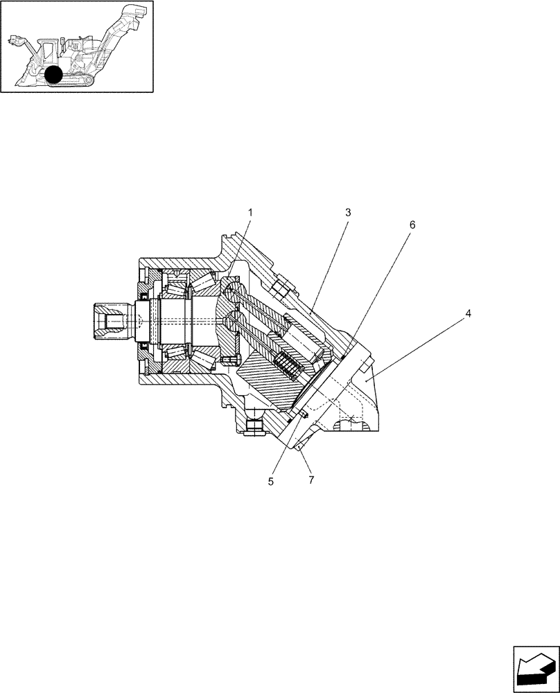 Схема запчастей Case IH A4000 - (B03.09[01]) - HYDRAULIC MOTOR (TRANSMISION) Hydraulic Components & Circuits