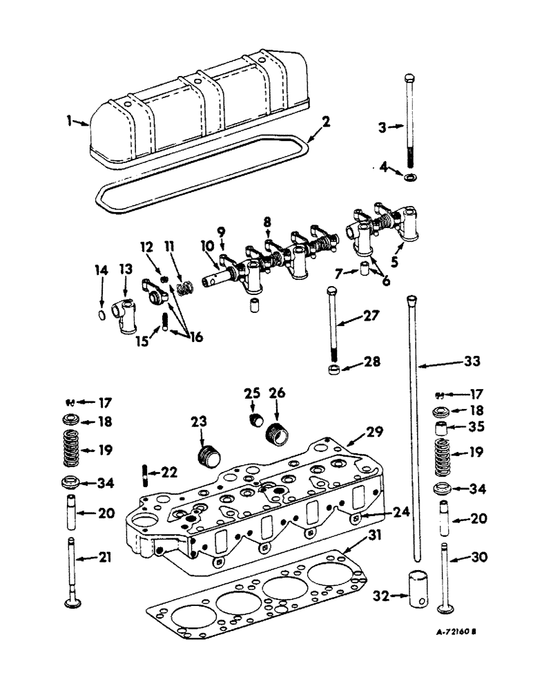 Схема запчастей Case IH 504 - (026) - DIESEL ENGINE, CYLINDER HEAD AND RELATED PARTS (01) - ENGINE