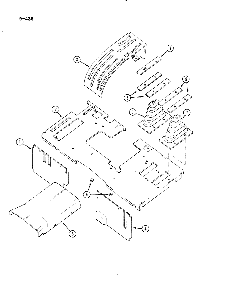 Схема запчастей Case IH 485 - (9-436) - REAR PANELS (09) - CHASSIS/ATTACHMENTS