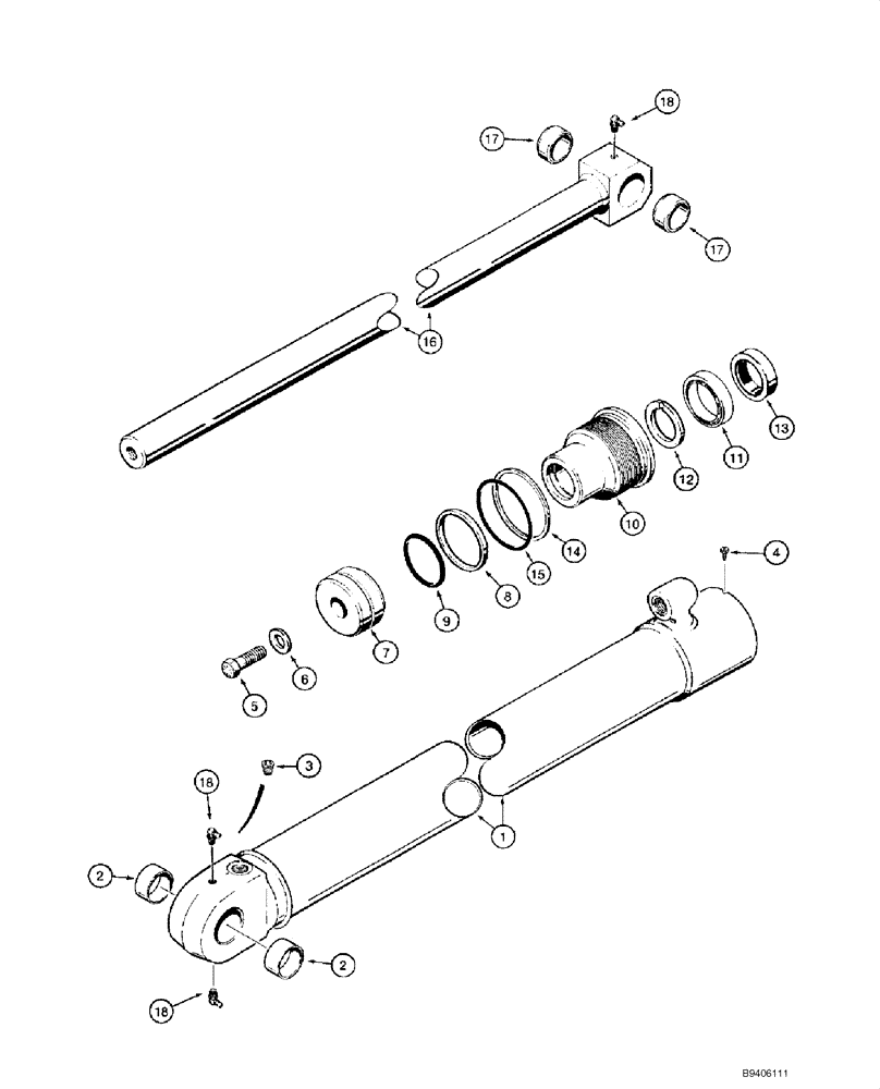 Схема запчастей Case IH 1845C - (08-26) - CYLINDER ASSY - LOADER LIFT (08) - HYDRAULICS