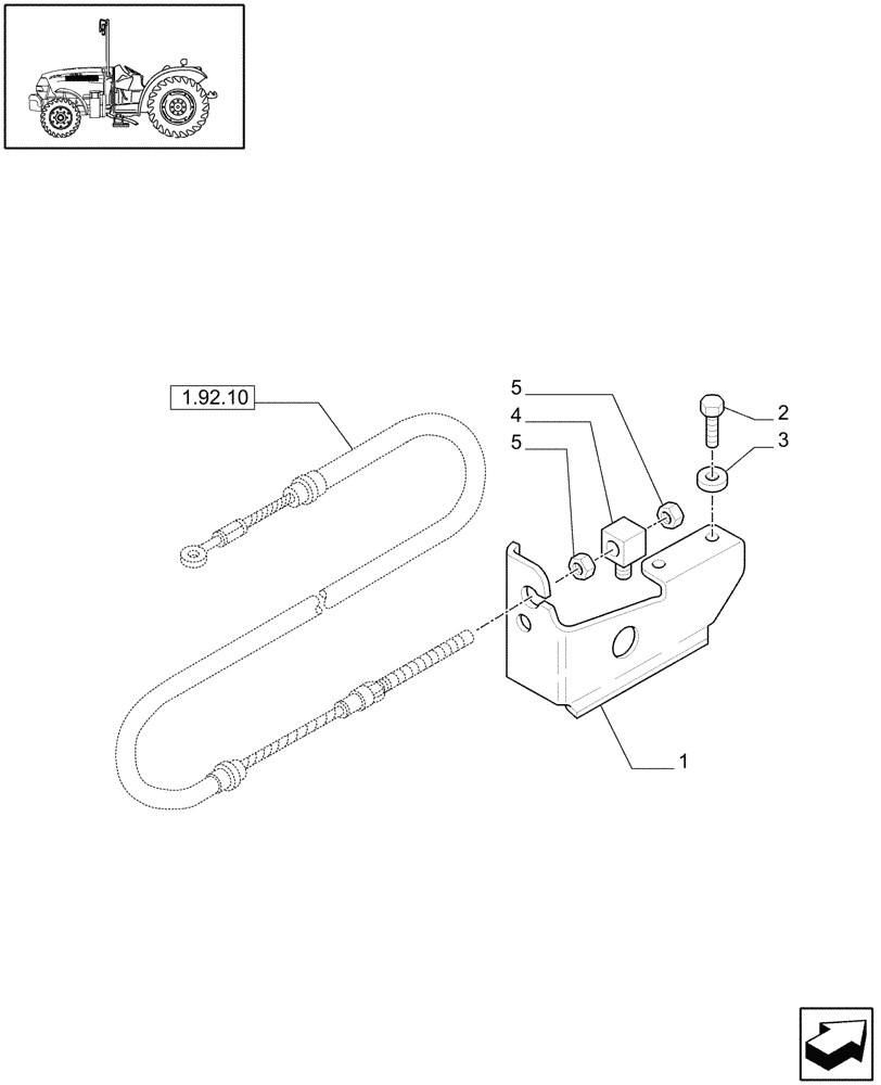 Схема запчастей Case IH JX1075N - (1.10.0) - THROTTLE CONTROL LINKAGE (02) - ENGINE EQUIPMENT