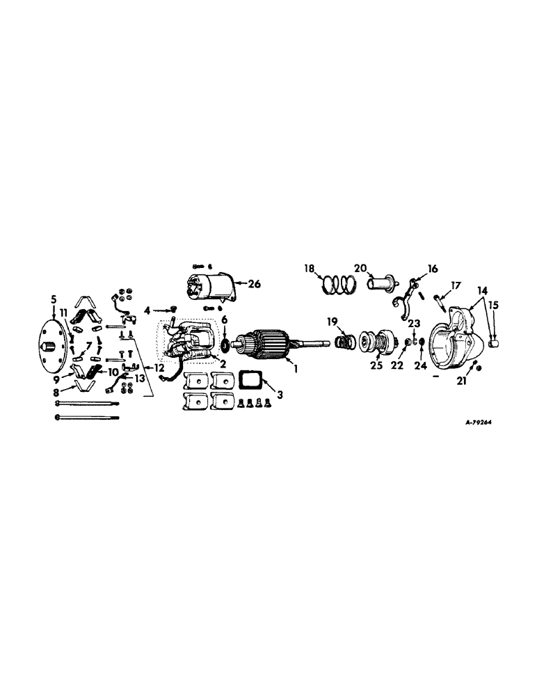 Схема запчастей Case IH 404 - (044) - ELECTRICAL SYSTEM, CRANKING MOTOR, DELCO-REMY (06) - ELECTRICAL SYSTEMS