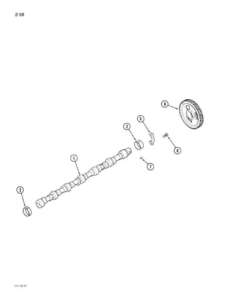 Схема запчастей Case IH 1822 - (2-58) - CAMSHAFT 6TA-590 ENGINE (01) - ENGINE