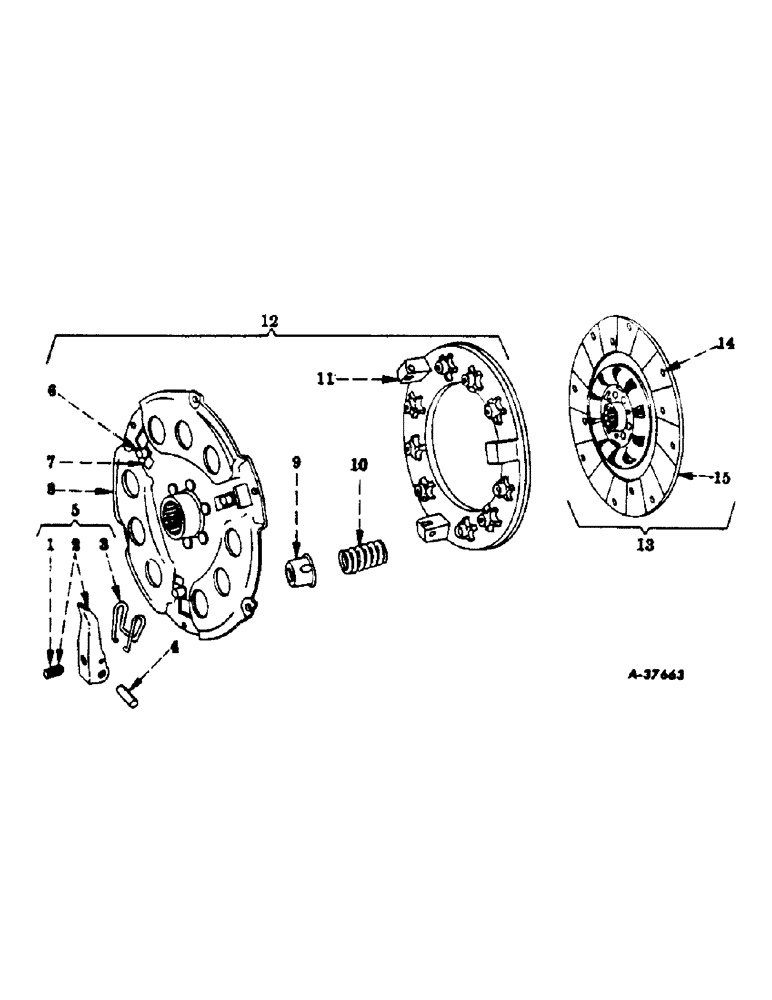 Схема запчастей Case IH 460 - (098[A]) - CLUTCH, 10-1/2 INCH, ROCKFORD (03.1) - CLUTCH