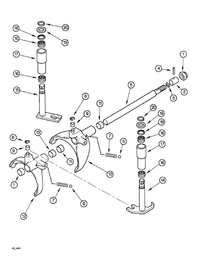 Схема запчастей Case IH 4240 - (6-076) - TRANSMISSION CONTROL, INTERNAL (06) - POWER TRAIN