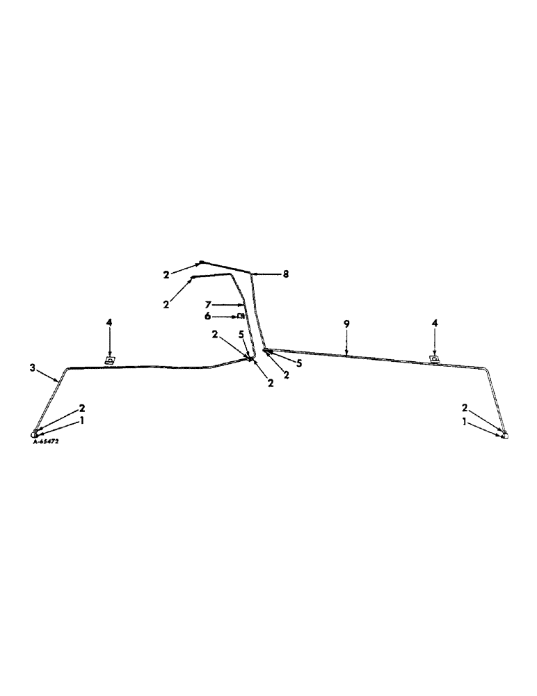 Схема запчастей Case IH 420 - (133) - HYDRAULIC BRAKE LINES (33) - BRAKES & CONTROLS