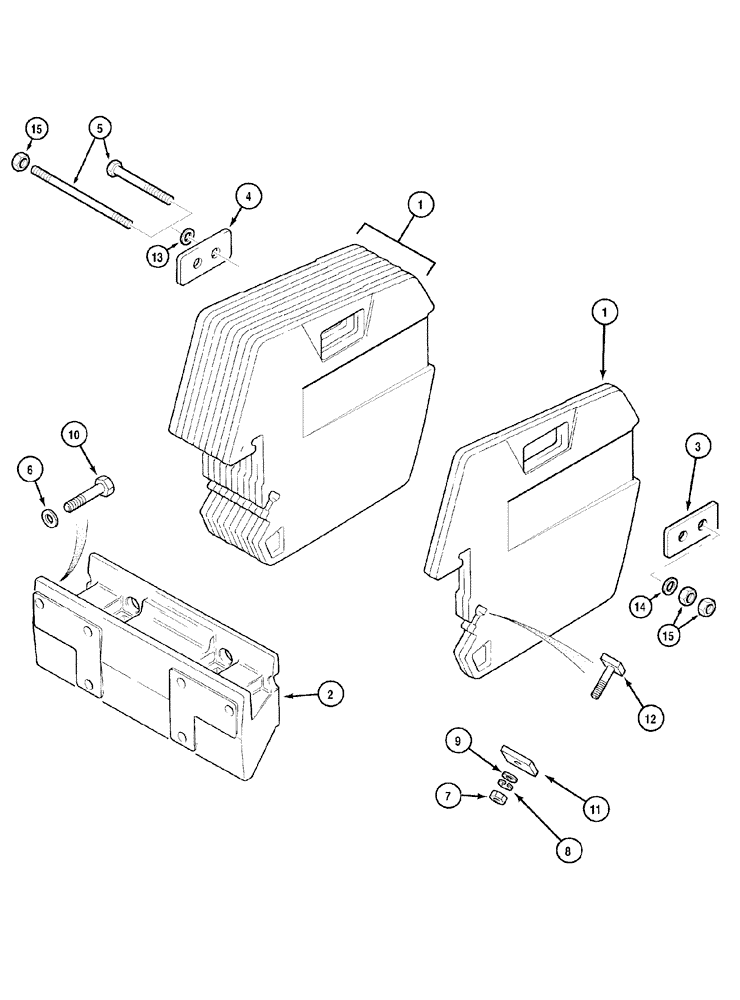 Схема запчастей Case IH MX100 - (09-06) - FRONT WEIGHTS (09) - CHASSIS/ATTACHMENTS