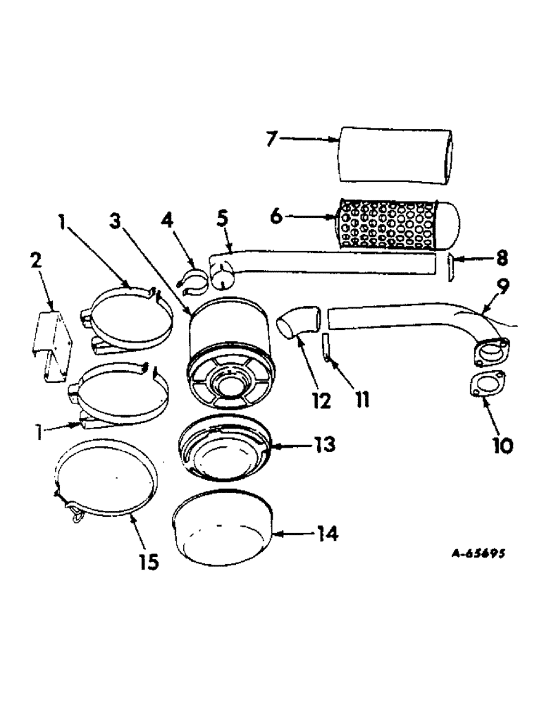 Схема запчастей Case IH 414 - (382) - AIR CLEANER, 414, CH501E TO CH1568G, 420, CH501E TO CH2820G (10) - ENGINE