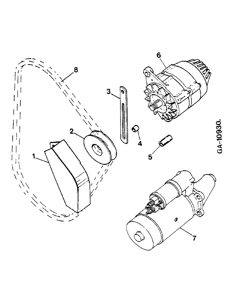 Схема запчастей Case IH D-179 - (09-07) - STARTING MOTOR, ALTERNATOR 