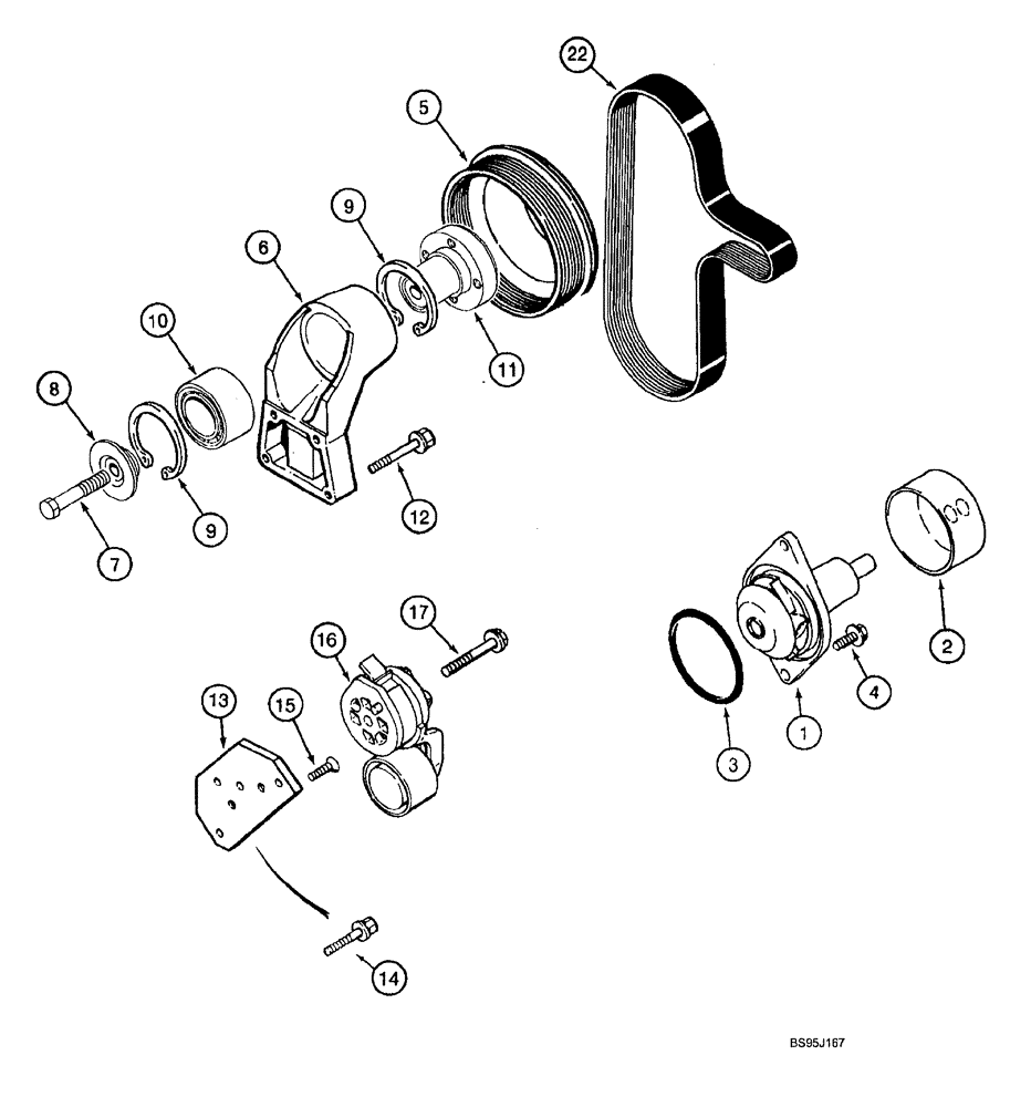 Схема запчастей Case IH SPX3200 - (03-010) - WATER PUMP (10) - ENGINE