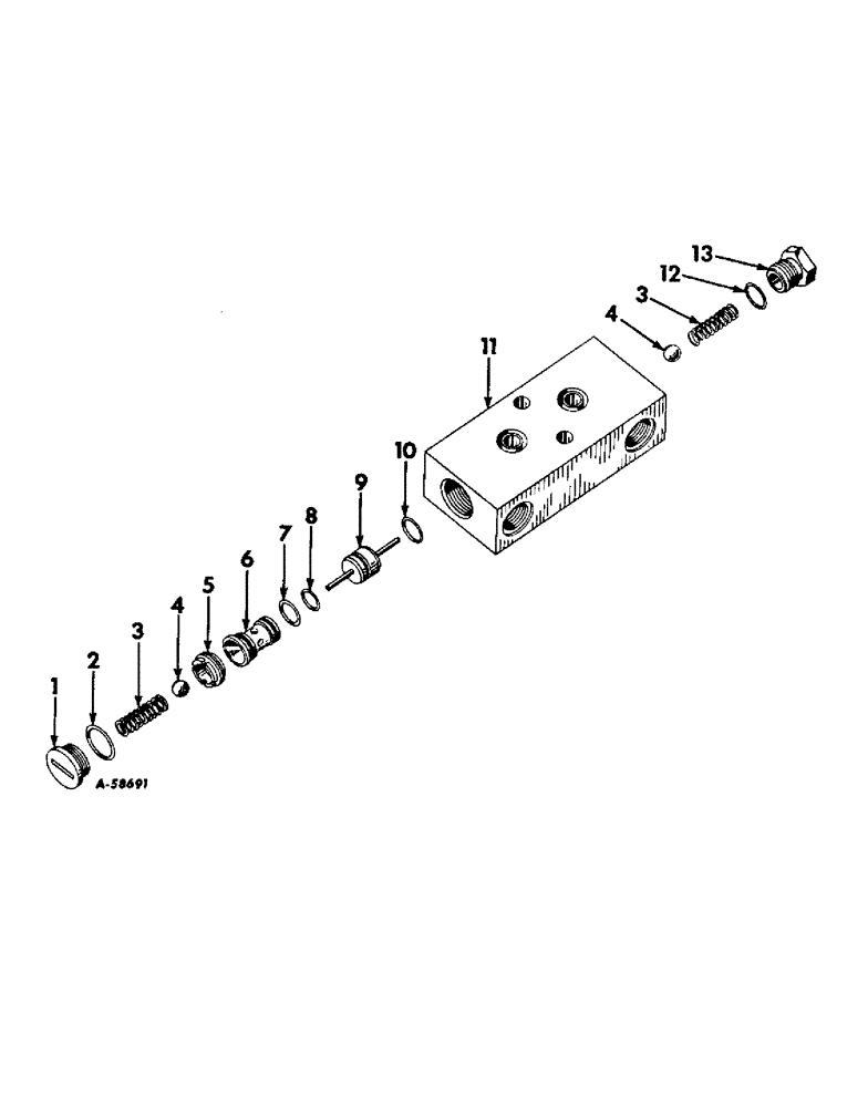 Схема запчастей Case IH 664 - (10-24) - HYDRAULICS, DOUBLE ACTING CHECK VALVE (07) - HYDRAULICS