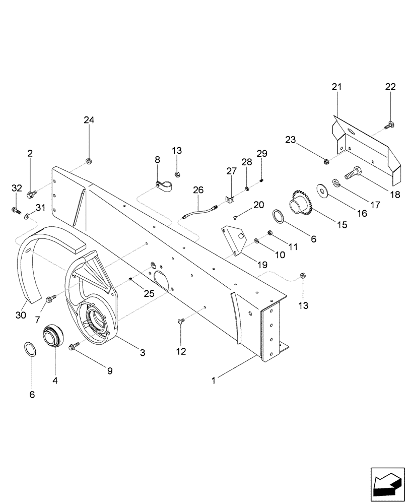 Схема запчастей Case IH 2588 - (66.330.16[01]) - ROTOR INSTALLATION PARTS - BSN HAJ303001 (66) - THRESHING