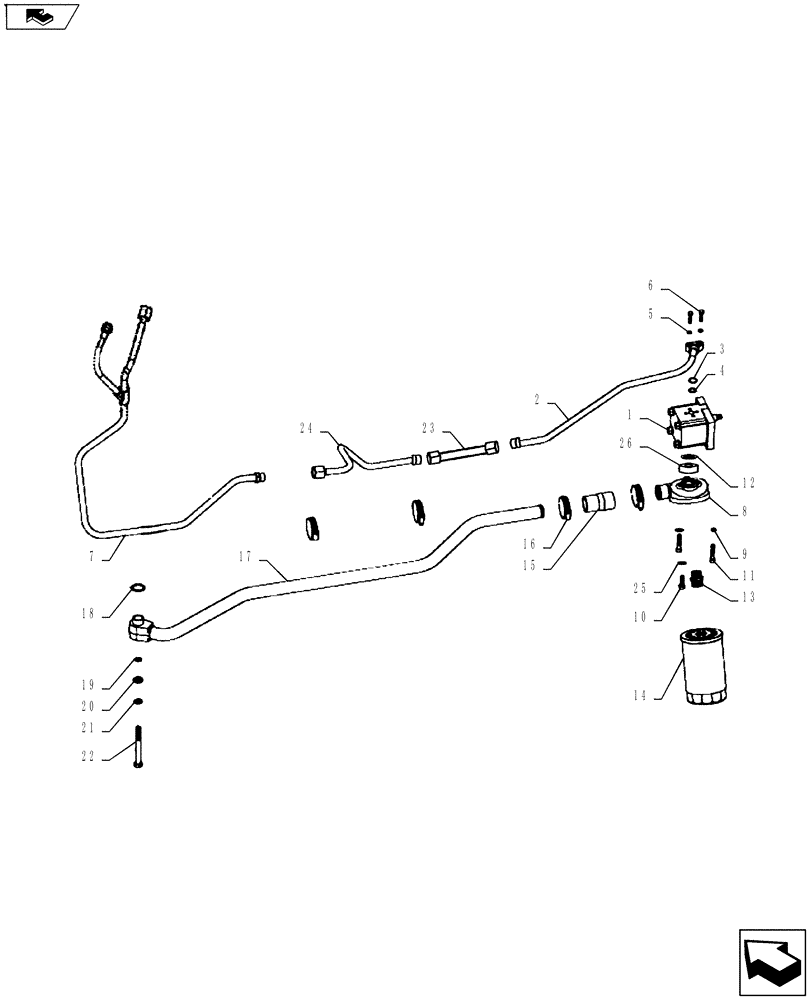 Схема запчастей Case IH FARMALL 65A - (35.100.01[01]) - HYDRAULIC LIFT CIRCUIT - FRONT (35) - HYDRAULIC SYSTEMS