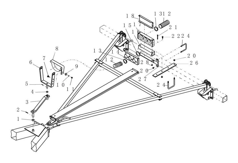 Схема запчастей Case IH ATX - (10-72) - EZ FLOW HEADERS - HOSE CONNECTORS - CULTIVATOR AND TOW BEHIND SEEDER (09) - CHASSIS/ATTACHMENTS