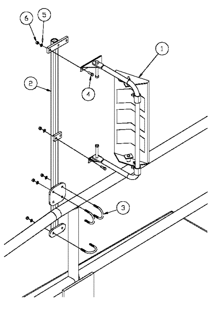 Схема запчастей Case IH FLX4375 - (04-024) - MIRROR ASSEMBLY Frame & Suspension