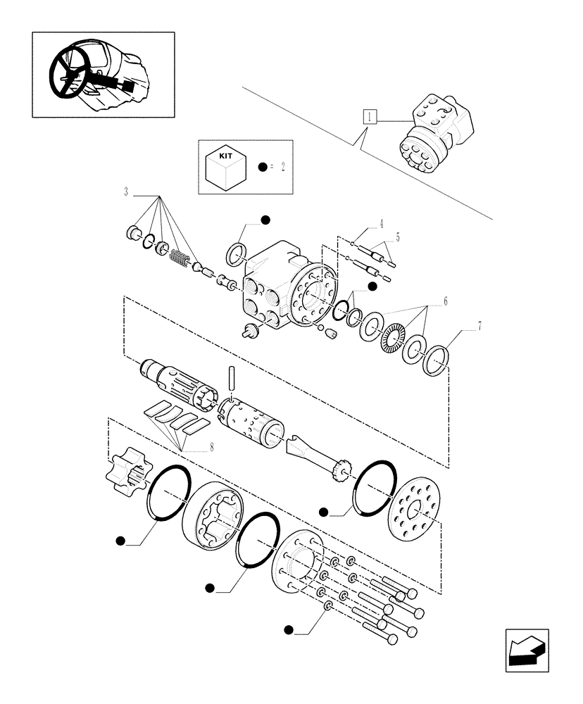 Схема запчастей Case IH MXU115 - (1.95.5/ C) - 4WD HYDRAULIC STEERING - BREAKDOWN (10) - OPERATORS PLATFORM/CAB