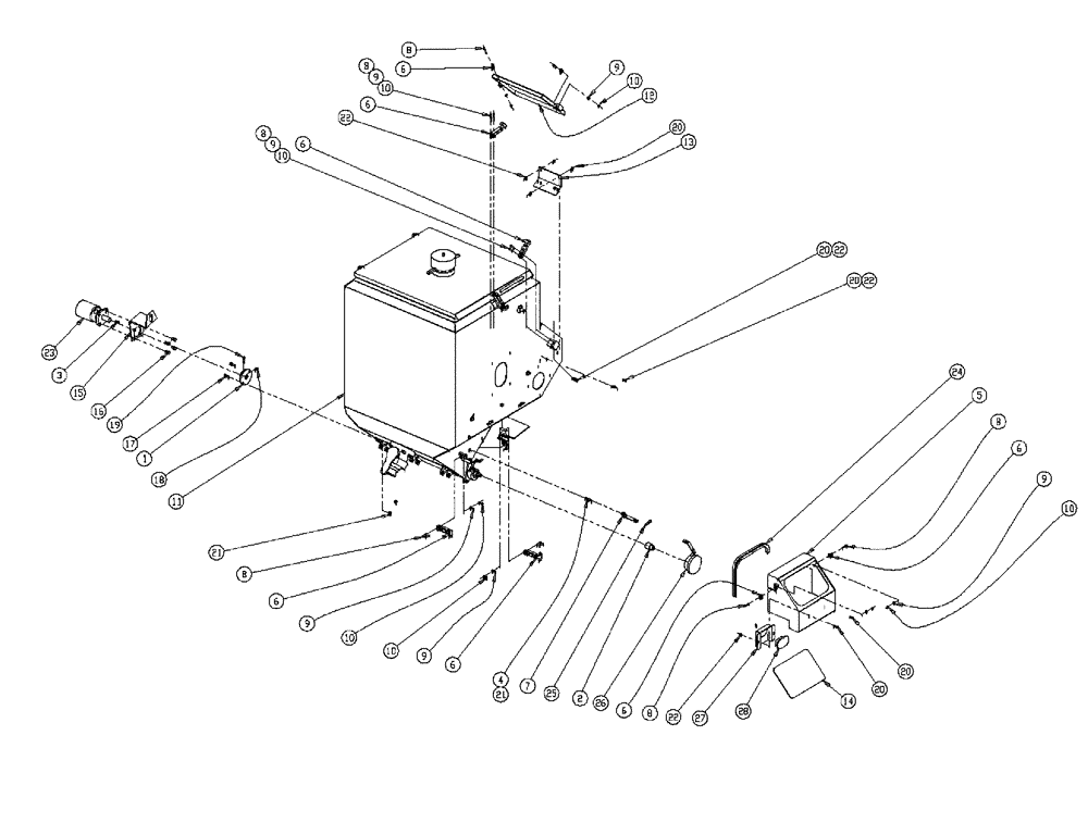 Схема запчастей Case IH 438 - (03-008) - DOUBLE BIN PARTS GROUP, RH Bin Group