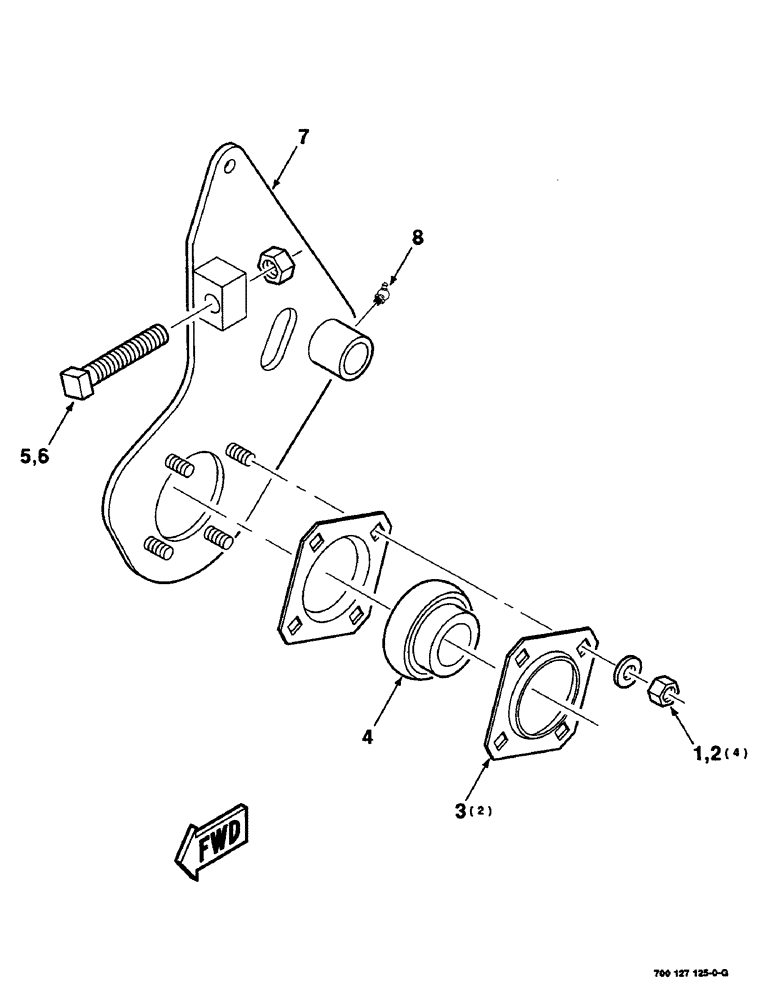 Схема запчастей Case IH DC515 - (5-14) - PIVOT ASSEMBLY, LEFT (09) - CHASSIS