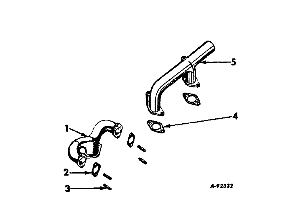 Схема запчастей Case IH BD-144 - (A-27) - INTAKE AND EXHAUST MANIFOLDS 