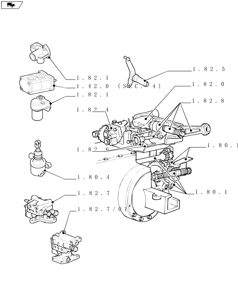 Схема запчастей Case IH FARMALL 95C - (SEC. 07) - HYDRAULICS (00) - GENERAL