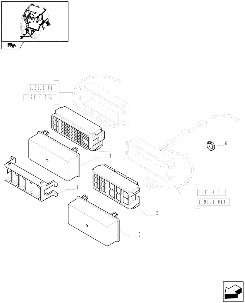 Схема запчастей Case IH PUMA 125 - (1.91.4[015]) - FUSEBOX & RELATED PARTS (10) - OPERATORS PLATFORM/CAB