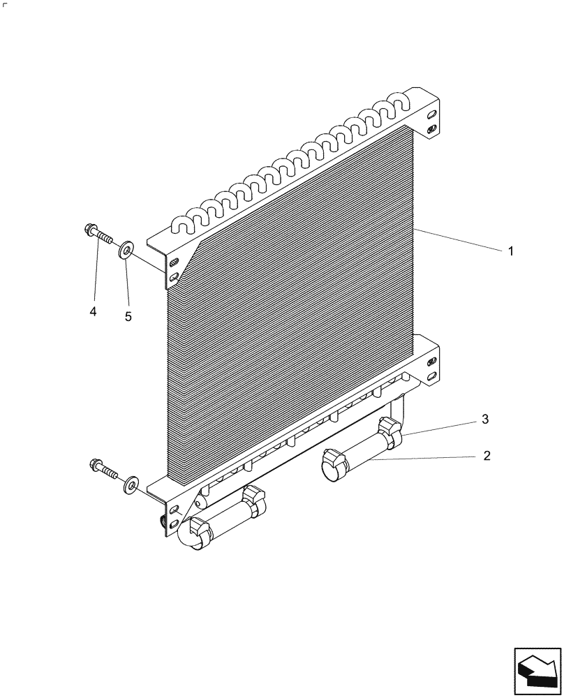 Схема запчастей Case IH FARMALL 45B CVT - (10.400.BE[02]) - OIL COOLER (10) - ENGINE